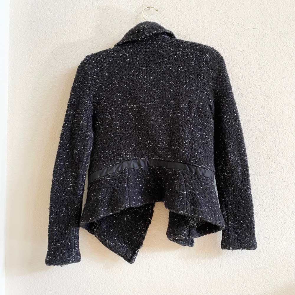 Ann Taylor Black Flecked Knit Open Blazer - Picture 6 of 12